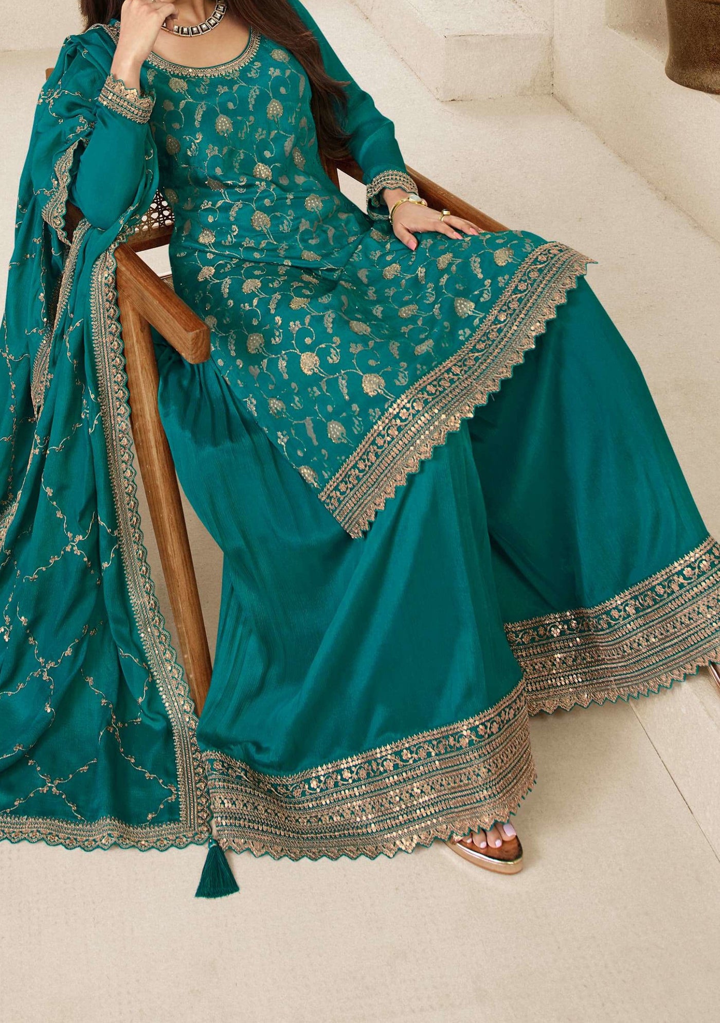 Vinay Karva Party Wear Palazzo Suit