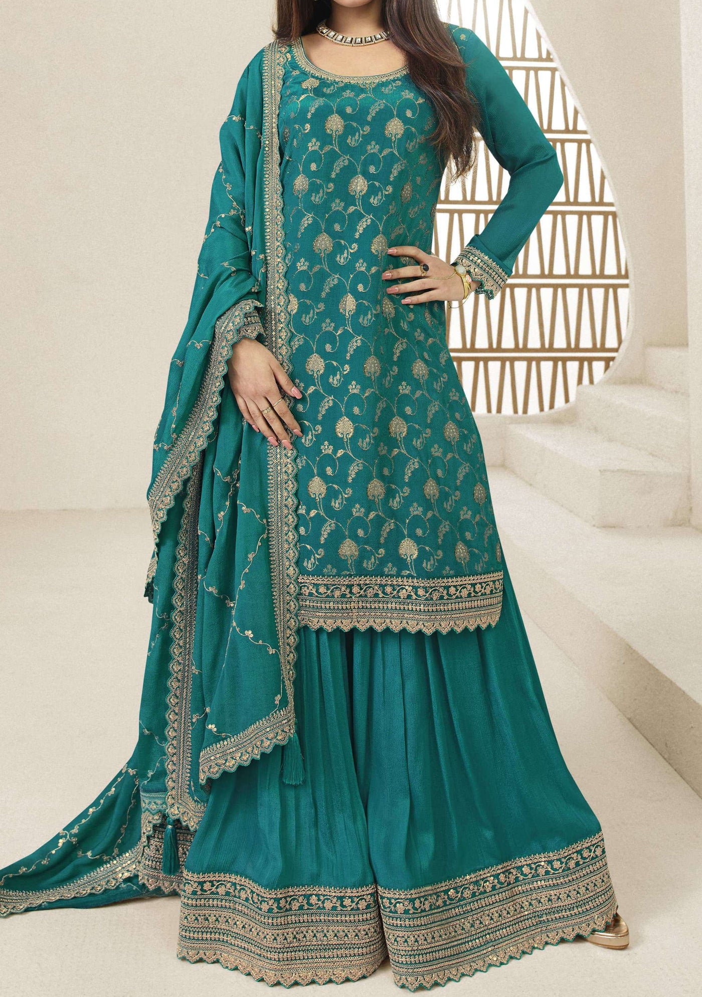 Vinay Karva Party Wear Palazzo Suit