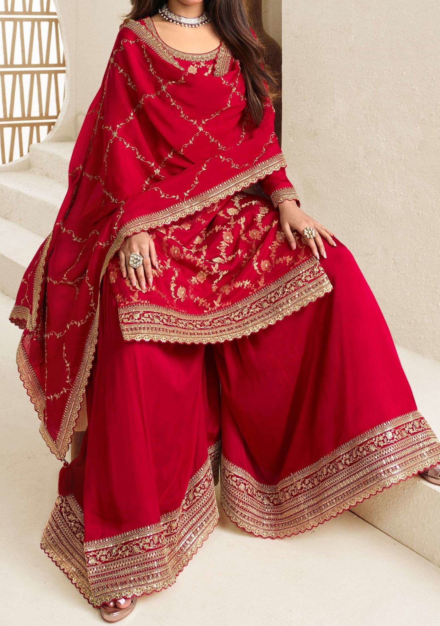 Vinay Karva Party Wear Palazzo Suit