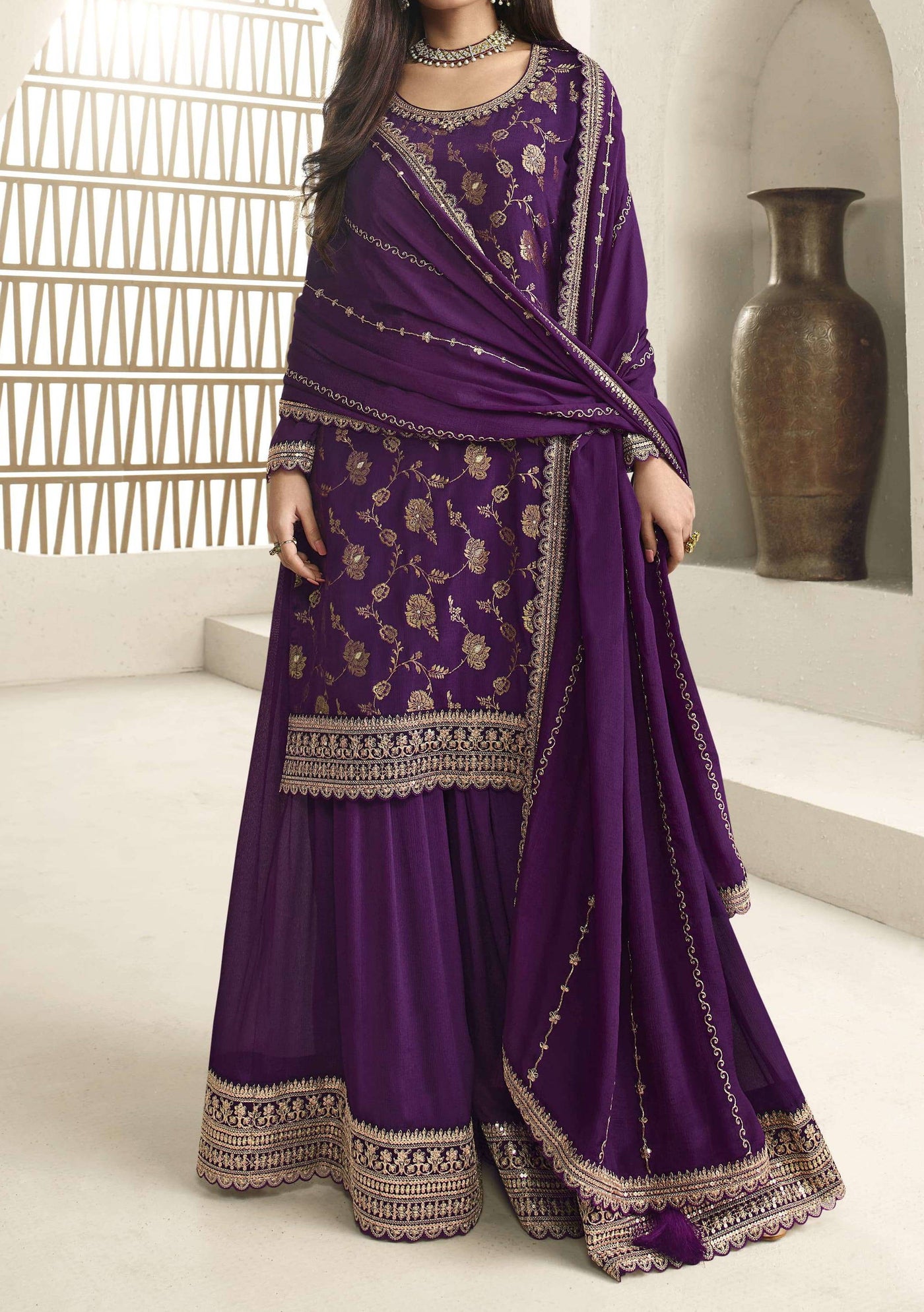 Vinay Karva Party Wear Palazzo Suit