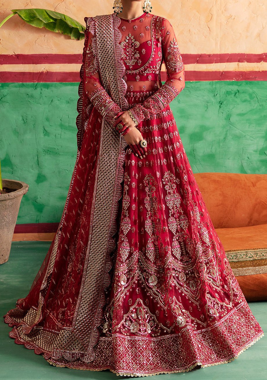 Afrozeh Gulabposh Pakistani Luxury Net Anarkali - db24295