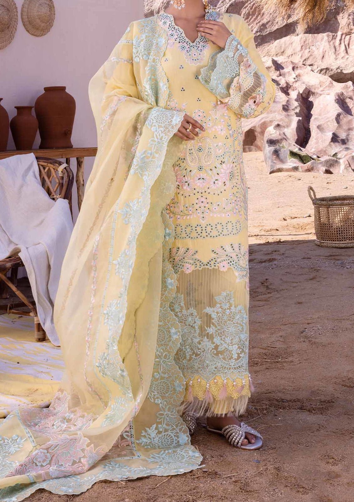 Akbar Aslam Dahlia Pakistani Luxury Lawn Dress - db25521