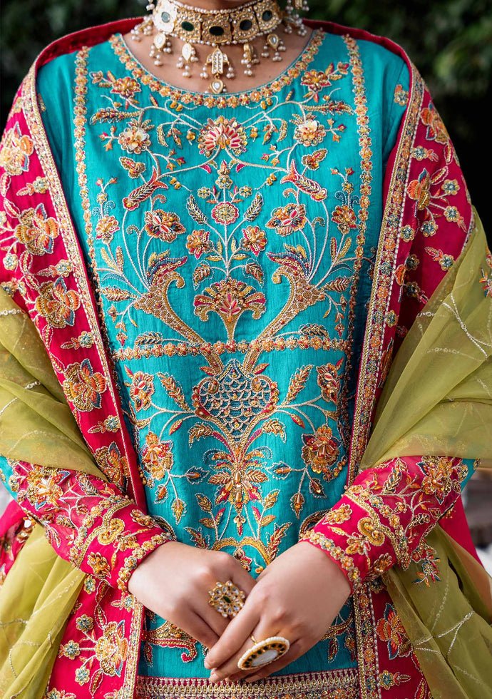 Akbar Aslam Maahru Pakistani Raw Silk Lehenga Choli - db24742