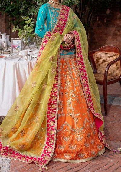 Akbar Aslam Maahru Pakistani Raw Silk Lehenga Choli - db24742