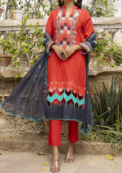 Alzohaib Rung Pakistani Embroidered Lawn - db23341