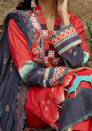 Alzohaib Rung Pakistani Embroidered Lawn - db23341