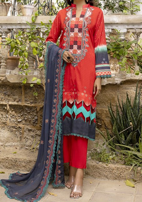 Alzohaib Rung Pakistani Embroidered Lawn - db23341