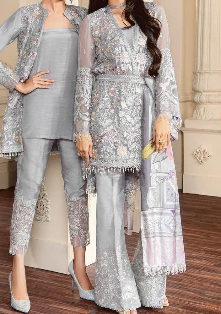 Baroque Embroidered Chiffon Master Copy Pakistani Dress - db11736