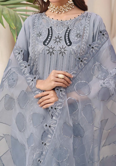 Bin Hameed Aira Heavy Embroidered Chiffon Dress - db24976