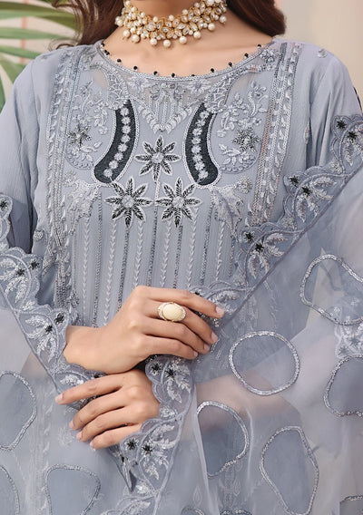 Bin Hameed Aira Heavy Embroidered Chiffon Dress - db24976