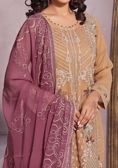 Bin Hameed Aleena Heavy Embroidered Chiffon Dress - db25129