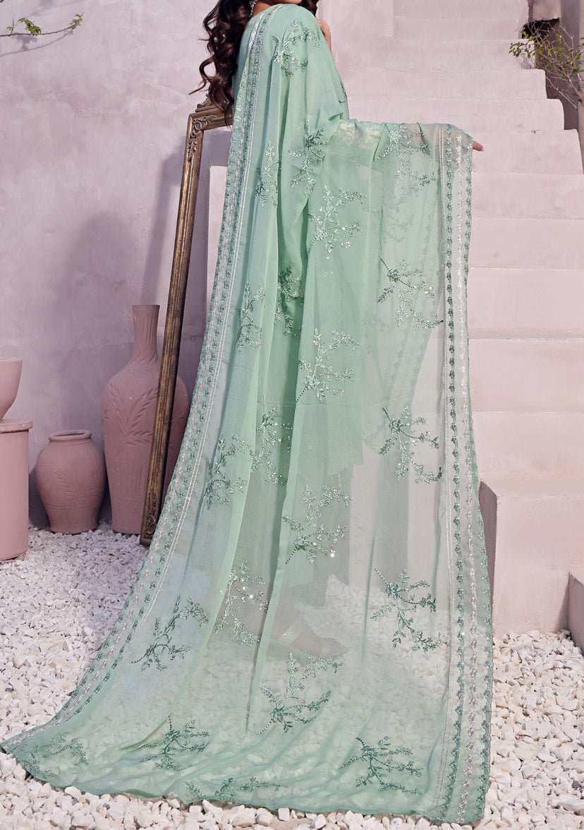 Bin Hameed Aleena Heavy Embroidered Chiffon Dress - db25134