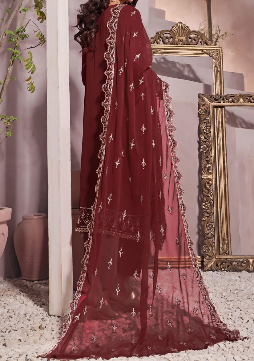 Bin Hameed Aleena Heavy Embroidered Chiffon Dress - db25135