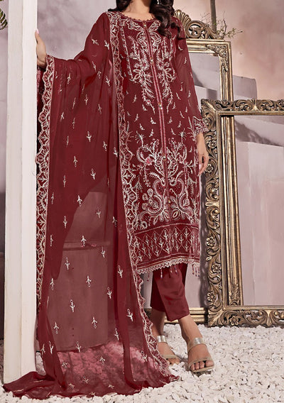 Bin Hameed Aleena Heavy Embroidered Chiffon Dress - db25135