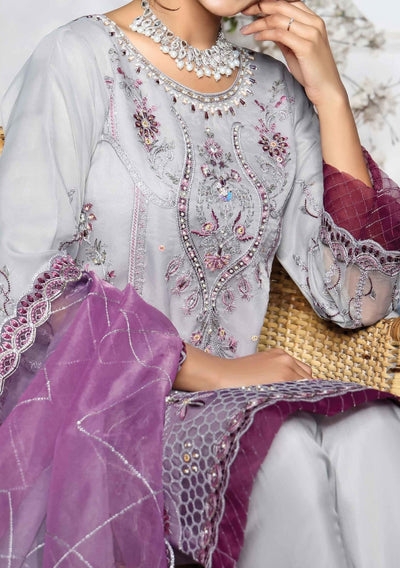 Bin Hameed Hadiya Heavy Embroidered Organza Dress - db25198