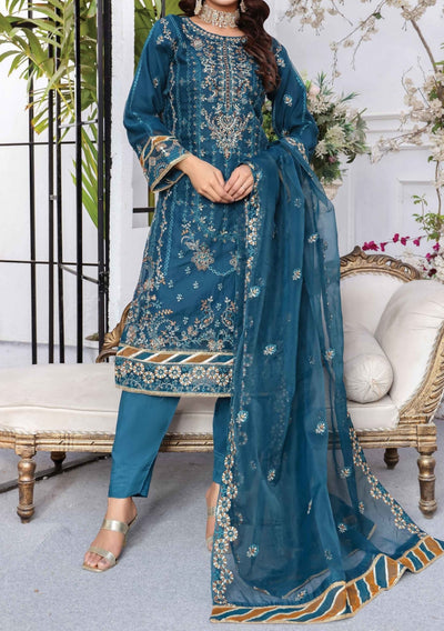 Bin Hameed Hadiya Heavy Embroidered Organza Dress - db25194