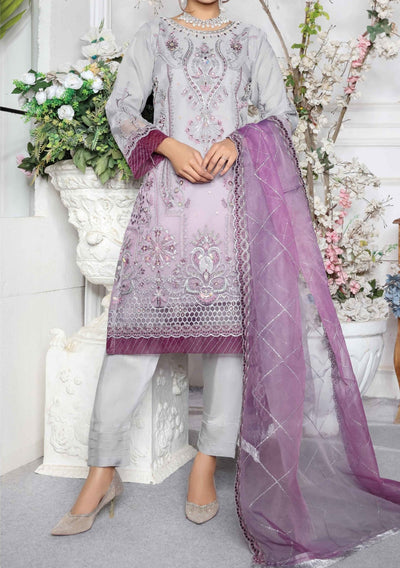 Bin Hameed Hadiya Heavy Embroidered Organza Dress - db25198