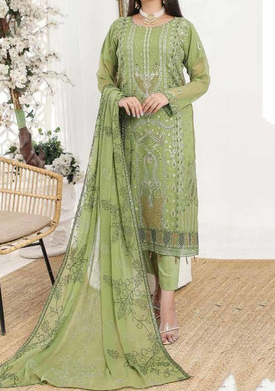 Bin Hameed Hoorain Heavy Embroidered Chiffon Dress - db25428