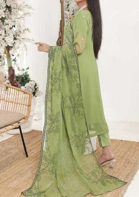 Bin Hameed Hoorain Heavy Embroidered Chiffon Dress - db25428