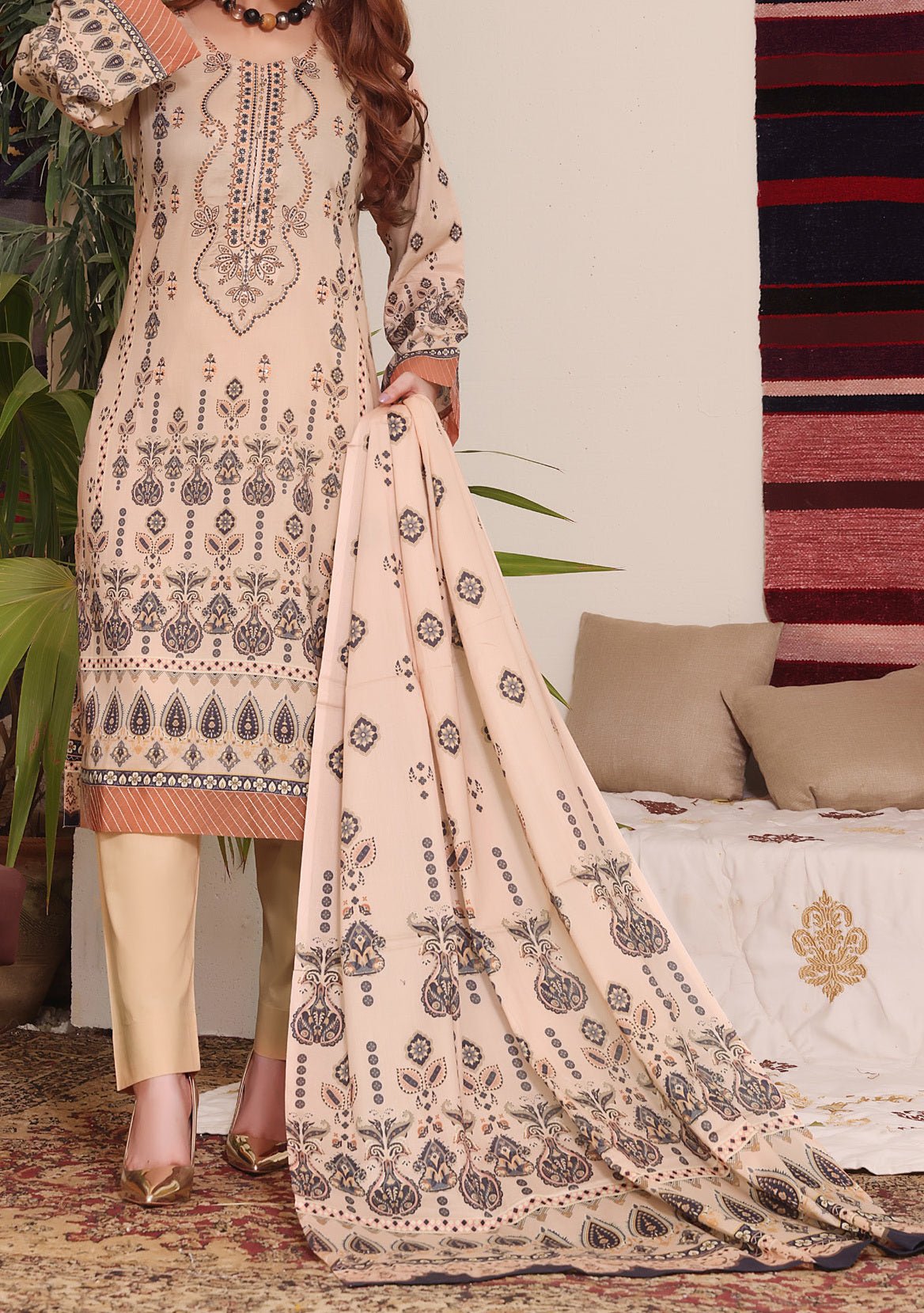 Bin Hameed Naira Ready Made Embroidered Lawn Dress - db25366