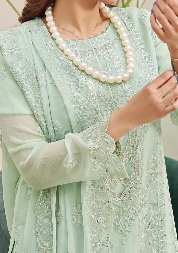 Bin Hameed Ready Made Heavy Embroidered Chiffon Dress - db24584