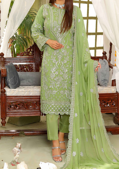 Bin Hameed Ready Made Heavy Embroidered Chiffon Dress - db24608