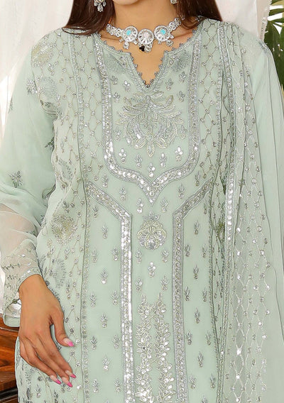 Bin Hameed Ready Made Heavy Embroidered Chiffon Dress - db24607