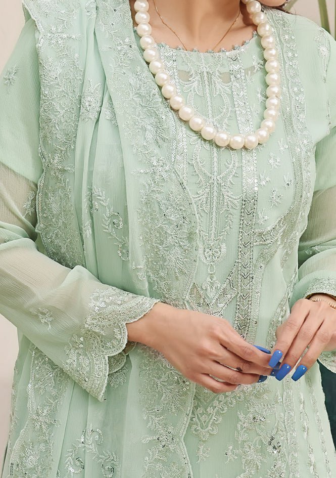 Bin Hameed Ready Made Heavy Embroidered Chiffon Dress - db24584