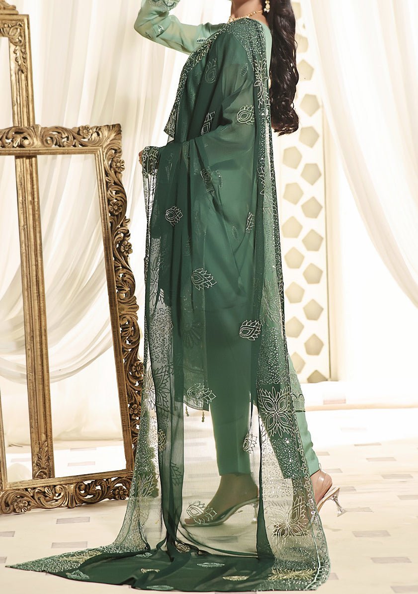 Bin Hameed Ready Made Heavy Embroidered Chiffon Dress - db24876