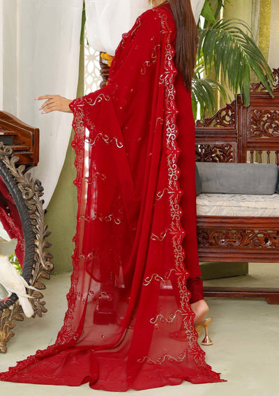 Bin Hameed Ready Made Heavy Embroidered Chiffon Dress - db24603