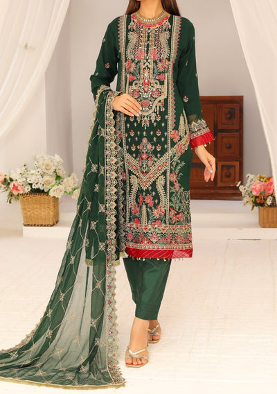 Bin Hameed Ready Made Heavy Embroidered Chiffon Dress - db24668