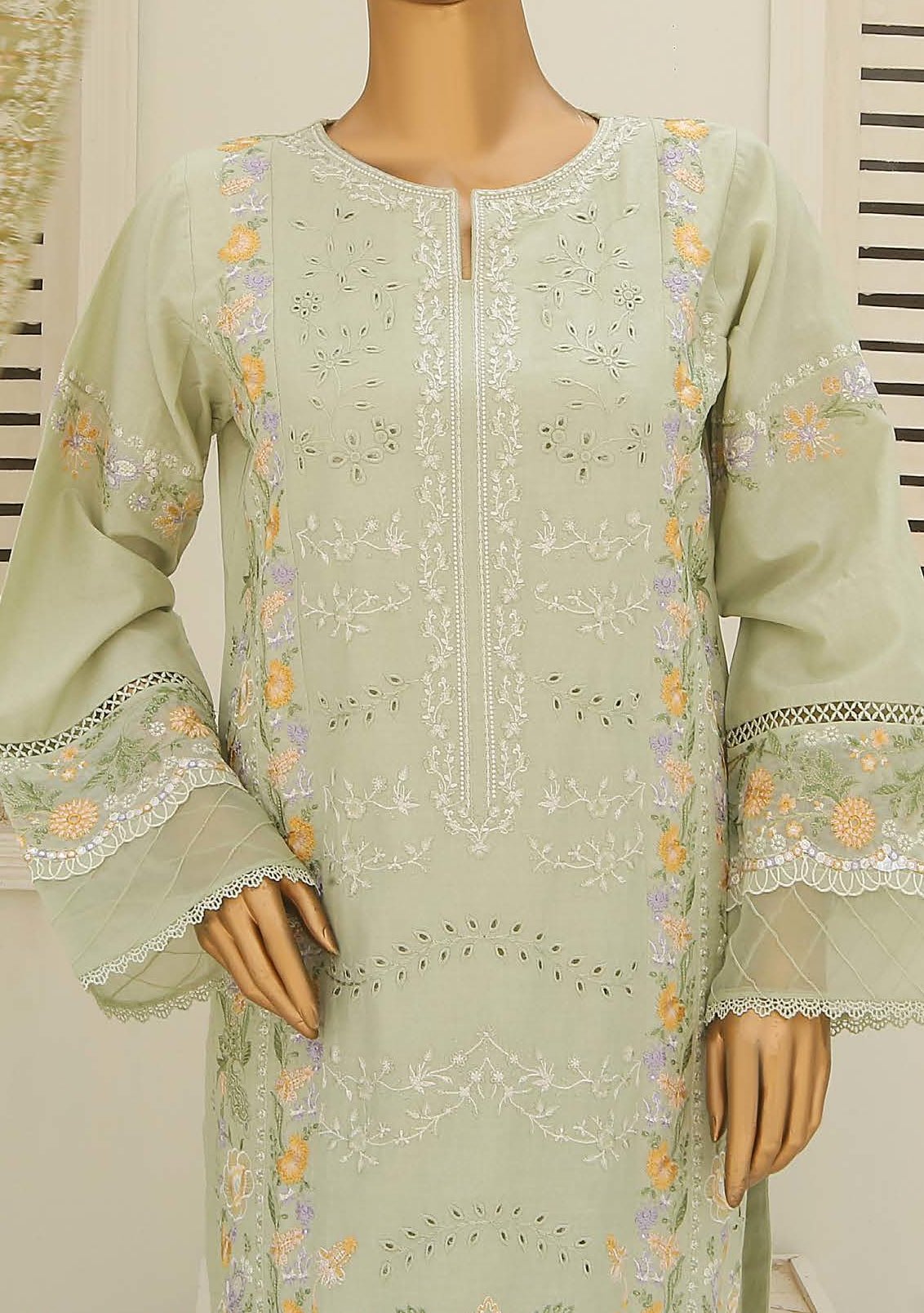 Bin Saeed Ready Made Embroidered Cotton Dress - db23707