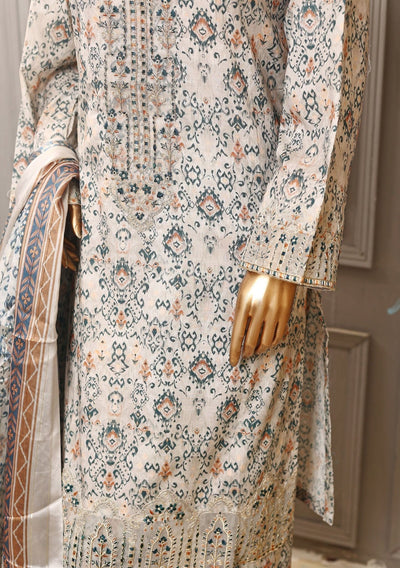 Bin Saeed Ready Made Embroidered Cotton Dress - db24494