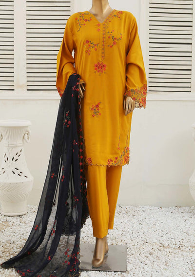 Bin Saeed Ready Made Embroidered Karandi Dress - db23754