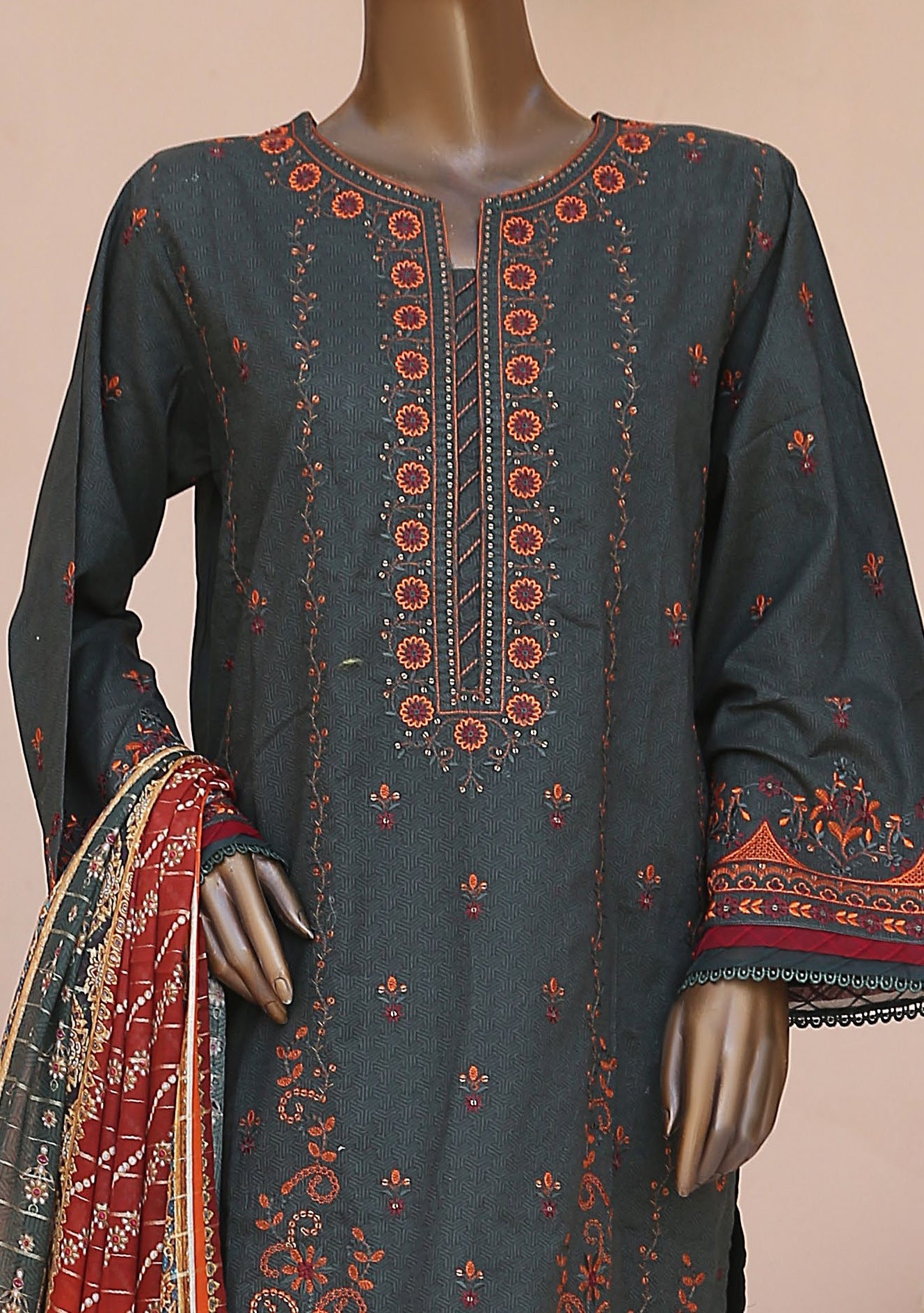 Bin Saeed Ready Made Embroidered Lawn Dress - db23516