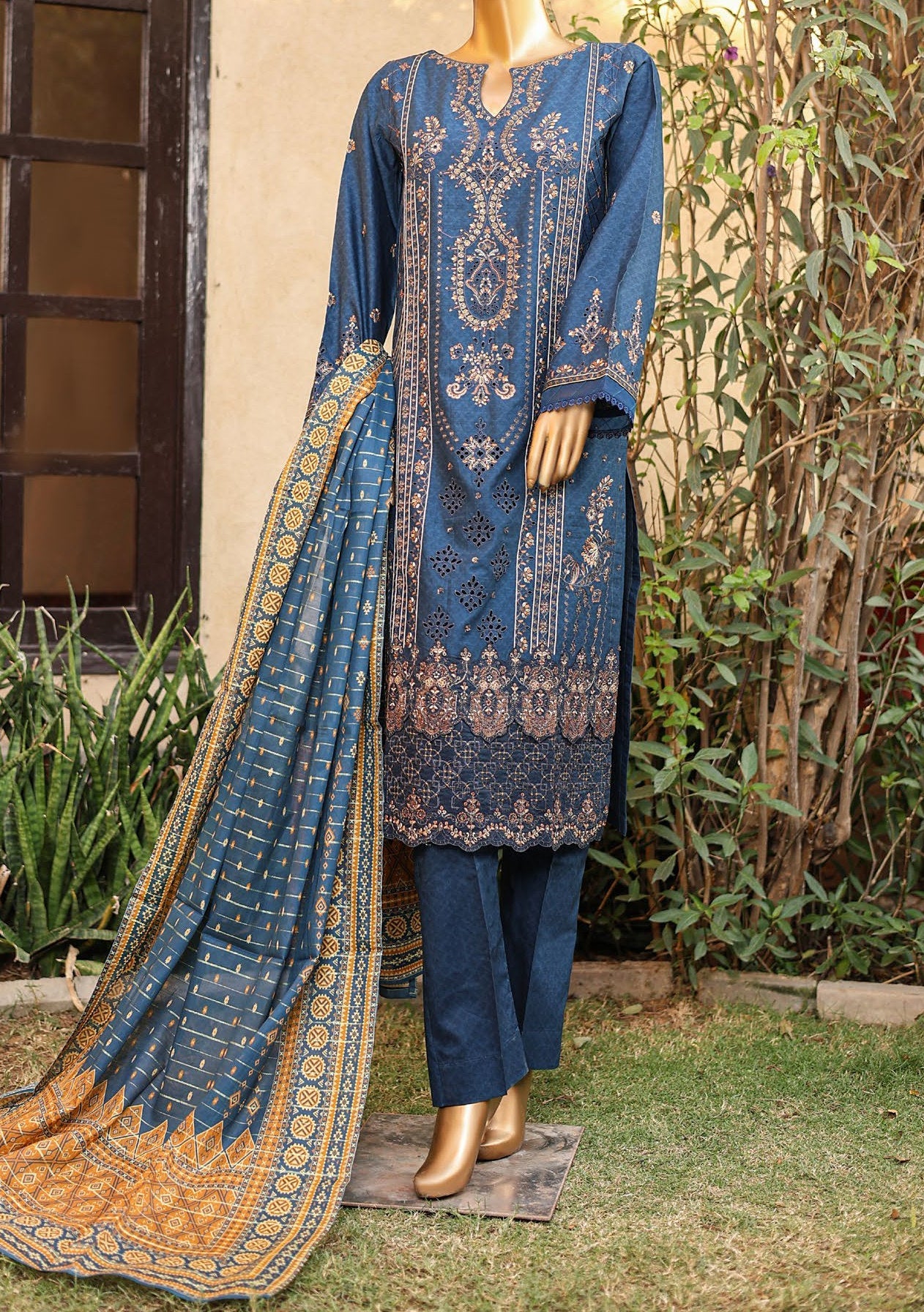 Bin Saeed Ready Made Embroidered Lawn Dress - db25121