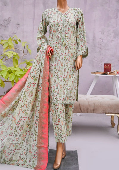 Bin Saeed Ready Made Printed Cotton Dress - db24349