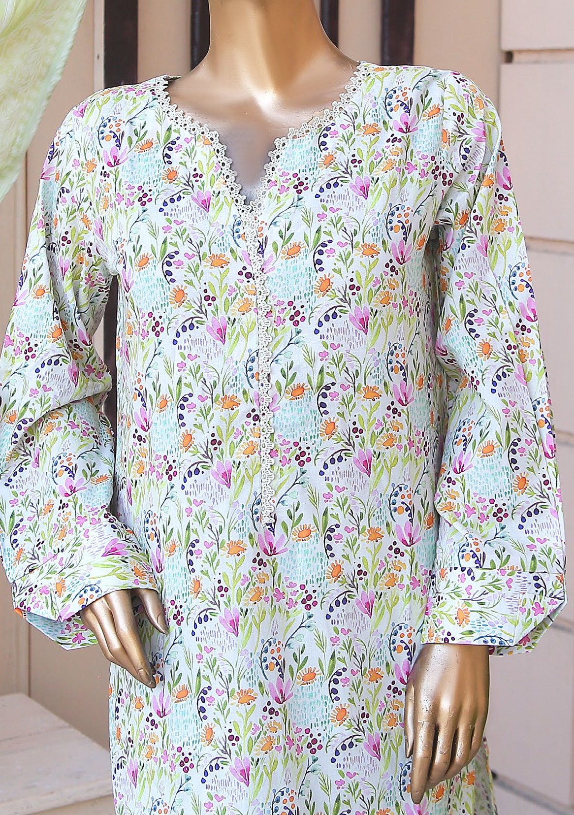 Bin Saeed Ready Made Printed Cotton Dress - db23560