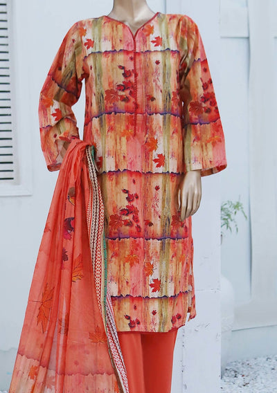 Bin Saeed Ready Made Printed Cotton Dress - db23745