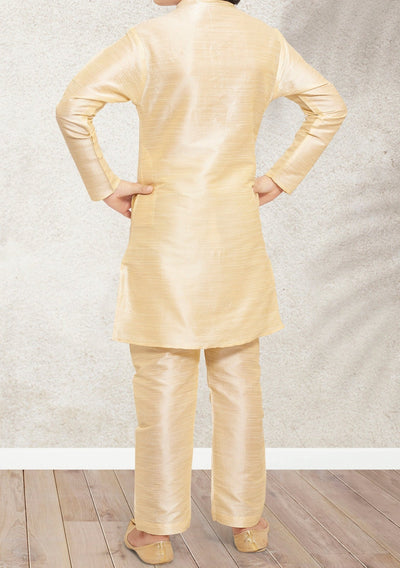 Boy's Party Wear Kurta Pajama With Waistcoat - db21385