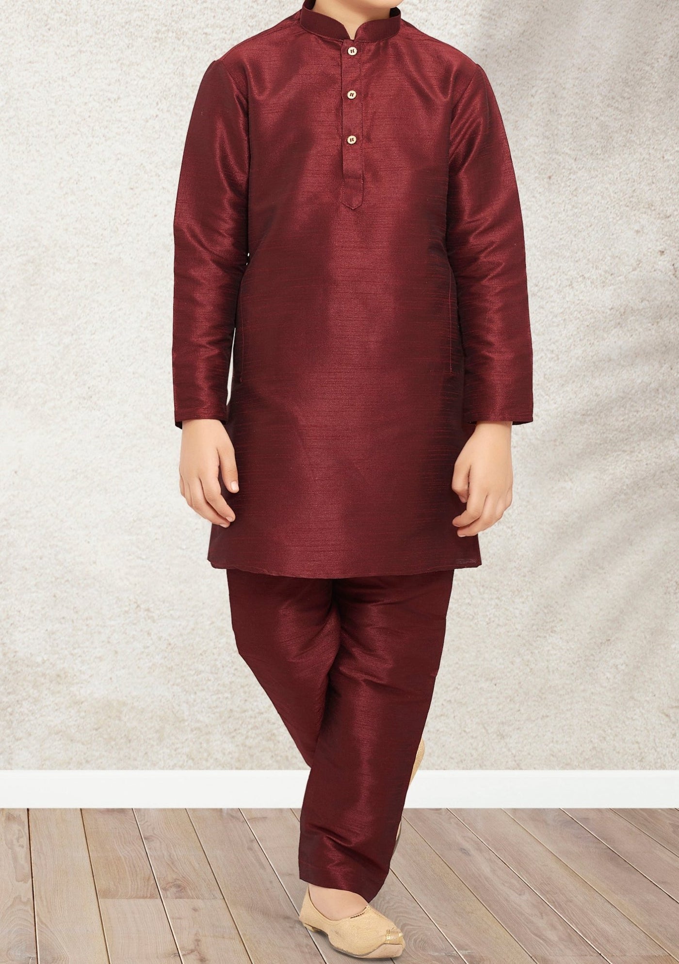 Boy's Party Wear Kurta Pajama With Waistcoat - db21390