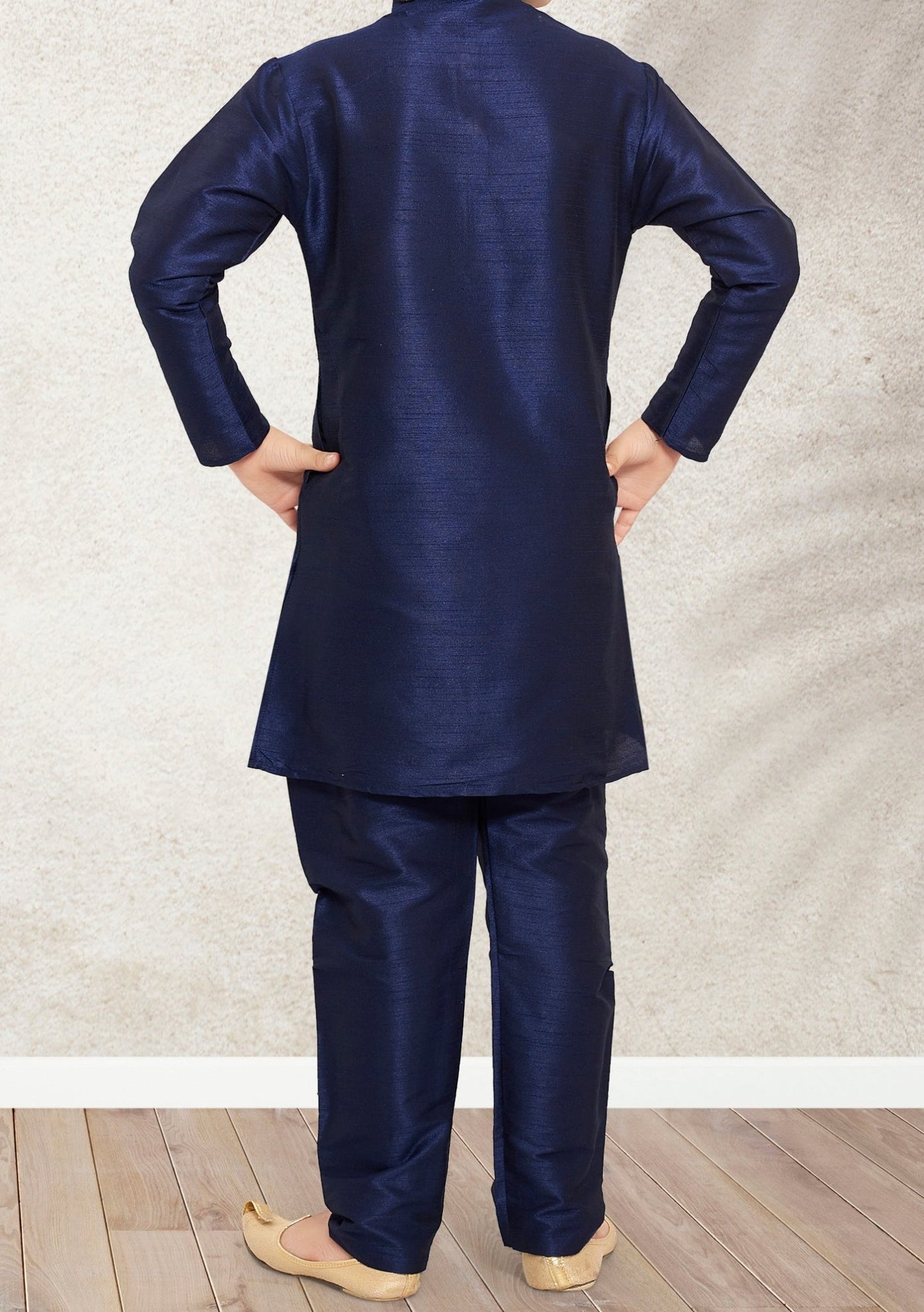 Boy's Party Wear Kurta Pajama With Waistcoat - db21394