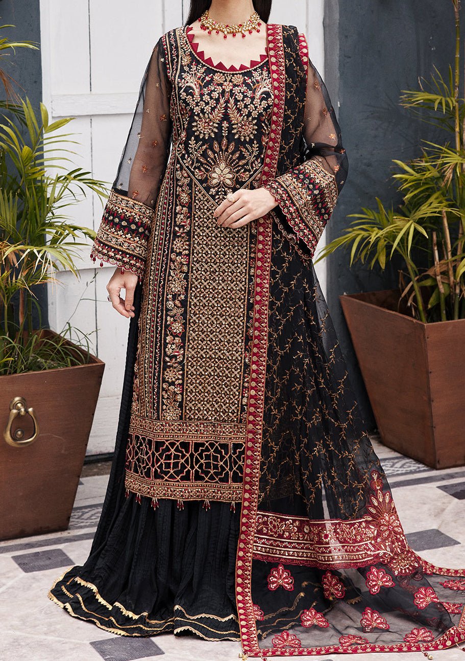 Emaan Adeel Pakistani Luxury Organza Dress - db23358