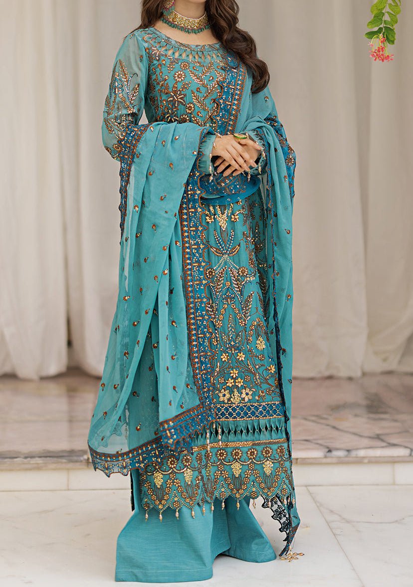 Emaan Adeel Rohi Pakistani Chiffon Dress - db23462