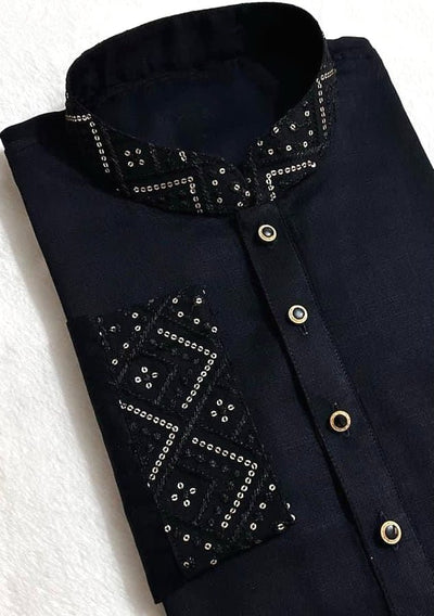 Embroidered Jacquard Cotton Punjabi - db25585