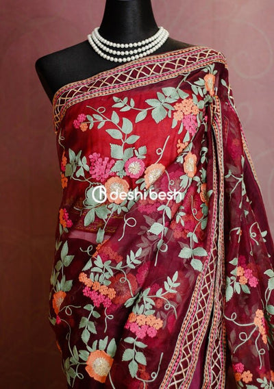 Exclusive Boutique Designer Muslin Saree - db17149