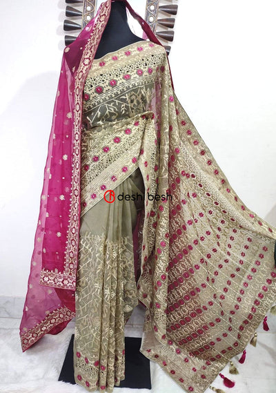 Exclusive Boutique Designer Muslin Saree - db20258