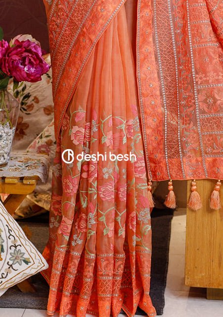 Exclusive Boutique Designer Muslin Saree - db17753