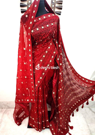 Exclusive Boutique Designer Muslin Saree - db20257