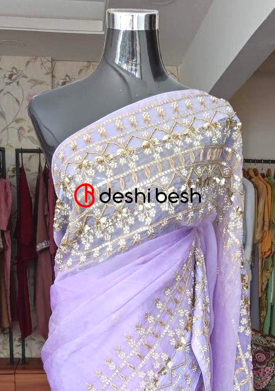 Exclusive Boutique Designer Muslin Saree - db20587